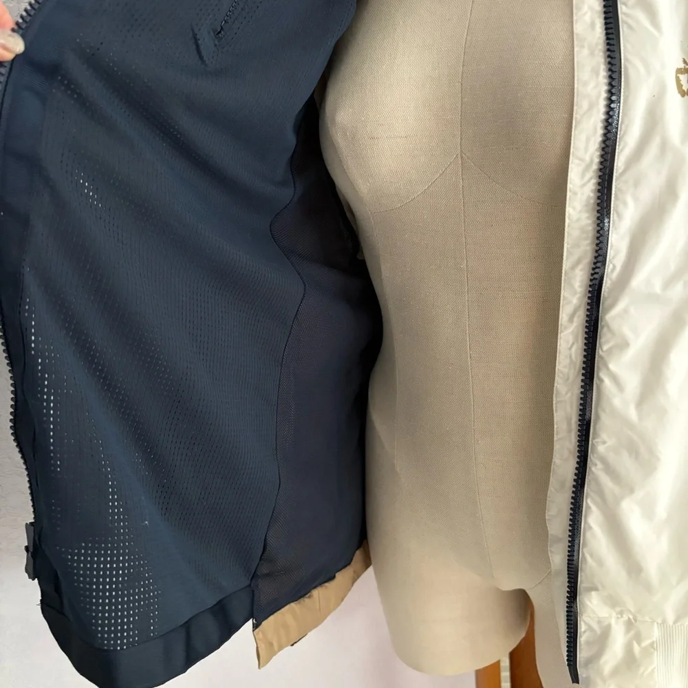 NIKE x SACAI sz XS Double Zip Jacket Windbreaker CD6297 White Navy